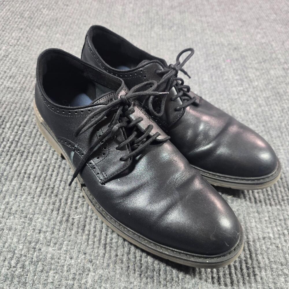 Cole Haan Shoes Mens Size 13 M Black Leather Go To Plain Toe Oxford C34123
